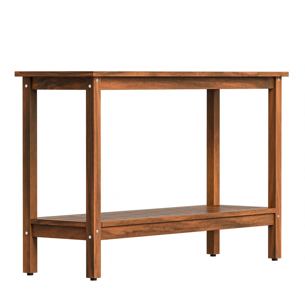 48" Console Table with Storage Behind Couch Sofa Table w/ Shelves For Garden