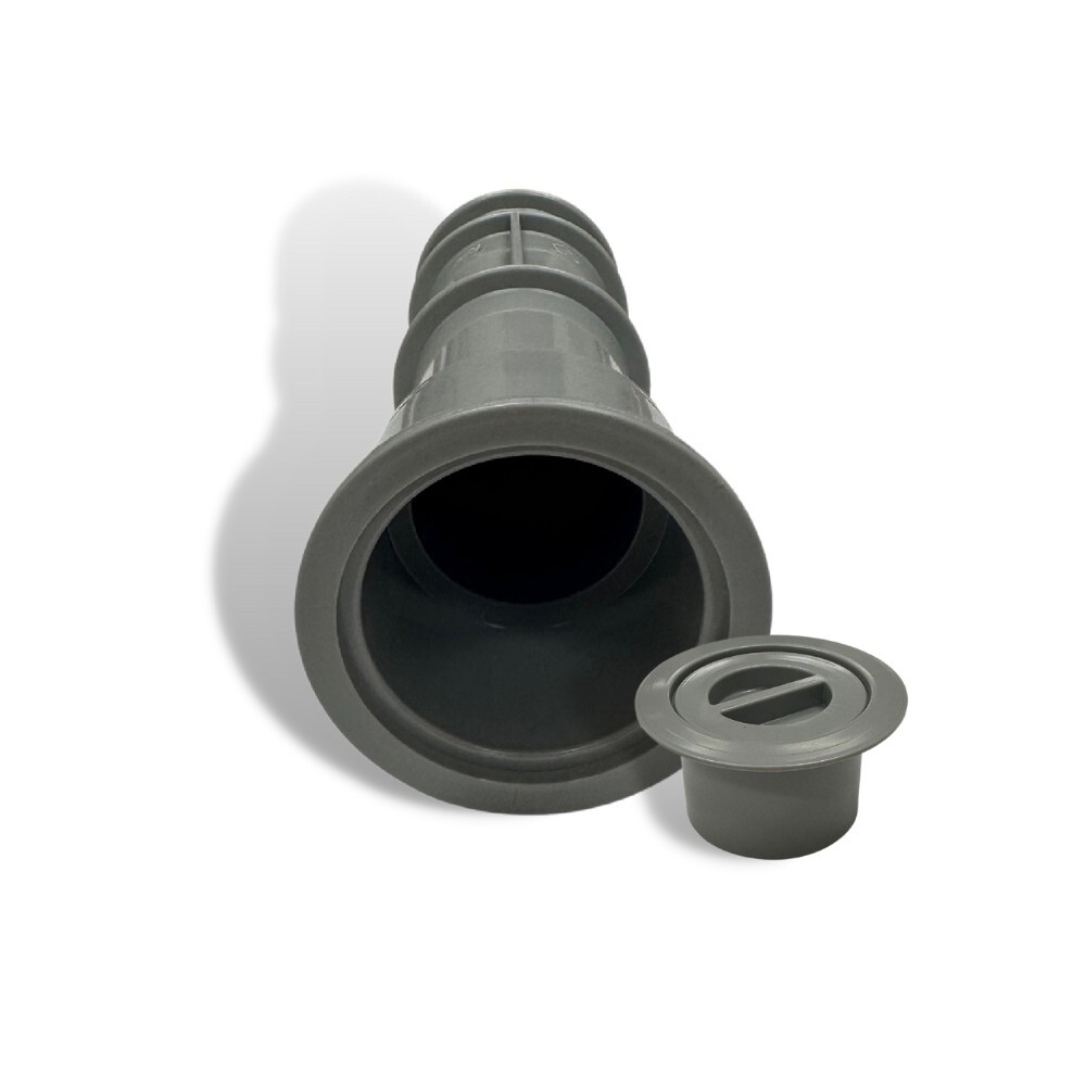 Aquastar US103 7.5" Umbrella Stands with Sleeve & Center Cap Light Gray (2 Pack)