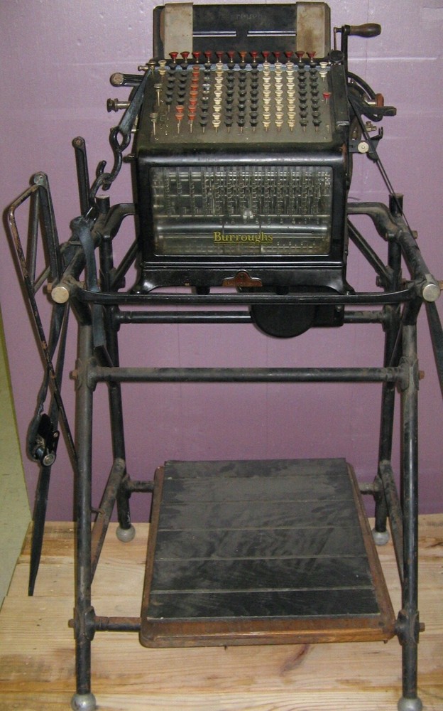 Burroughs Billing Machine with Stand dated 1922