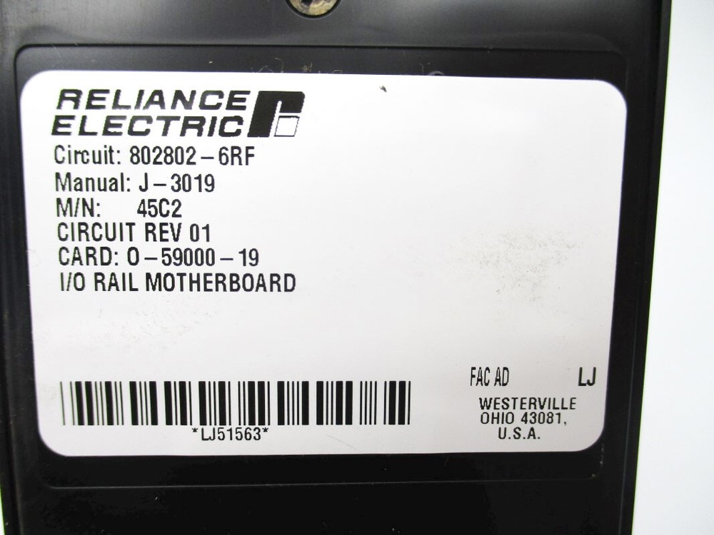 RELIANCE ELECTRIC 802802-6RF 45C2 NSNP