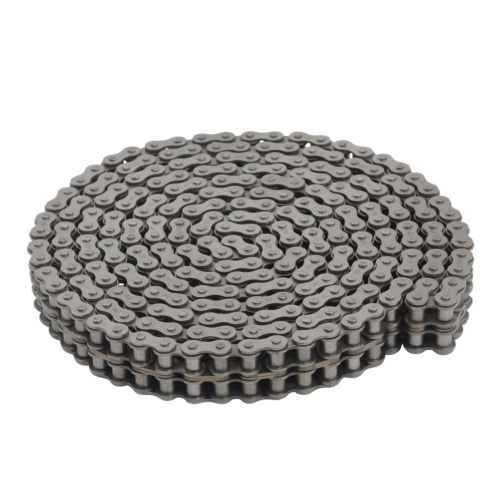 #40-2 Duplex Roller Chain 10 Ft Double Strand with 2 Connecting Links