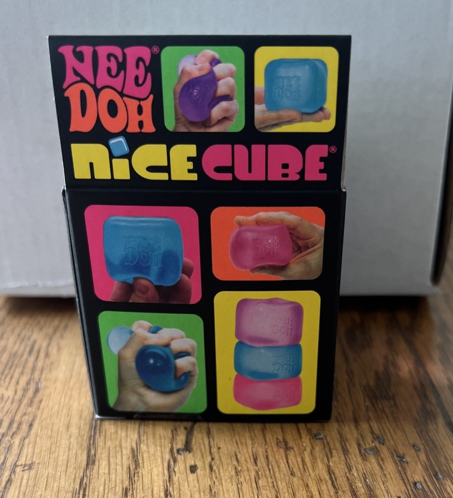 NEW Nee Doh Nice Cube Super Solid Squish Purple Sensory Toy Needoh Squishy