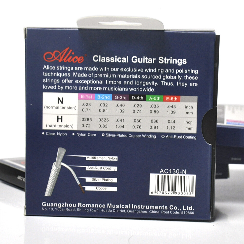 5 Sets AC130-N Classical Guitar Strings 6-string Set Nylon Silver-plated Copper