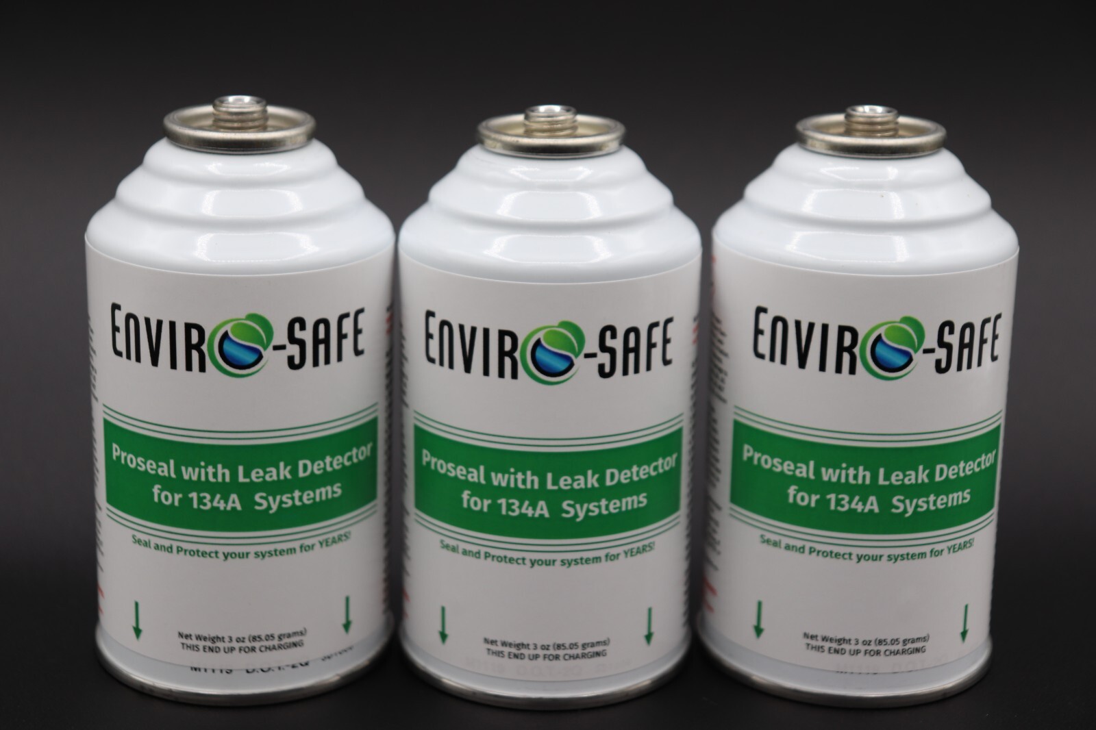 Envirosafe Proseal with Leak Detector for R134a 3 cans