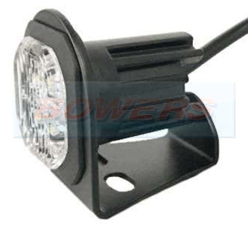 ROUND BUTTON LOW PROFILE FLUSH FIT AMBER LED STROBE EMERGENCY WARNING LIGHT