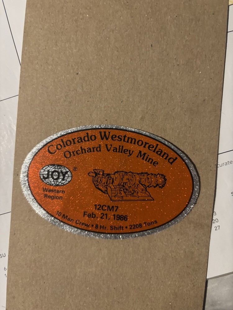 Joy Coal Mining stickersNICE OLDER ONE