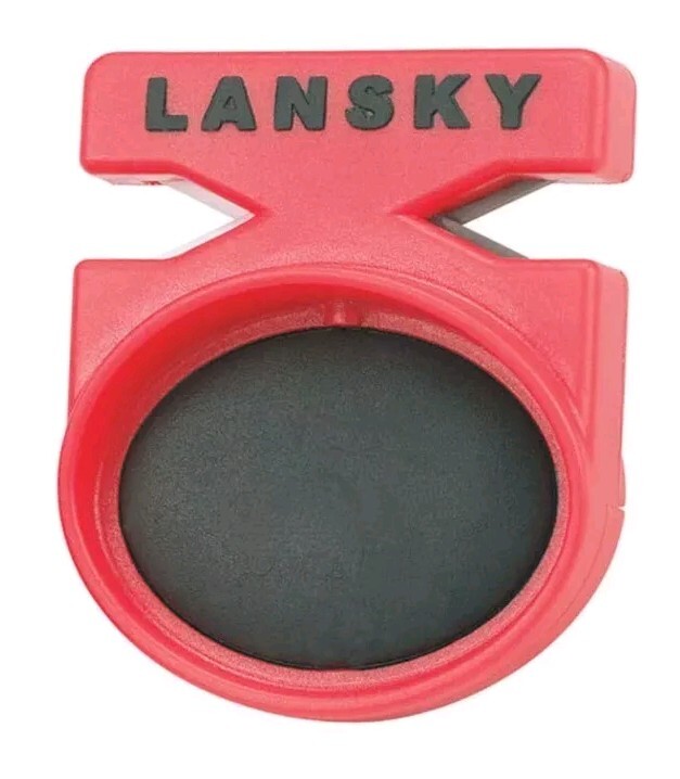 Lansky Quick Fix Tungsten Carbide Knife Pocket Sharpener Rubber Grip LCSTC