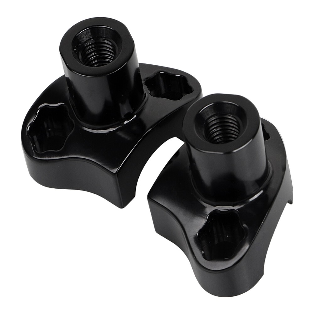 Black 2" Handlebar Risers Bottom For Harley 1" Bar Heritage Softail Dyna FXDB