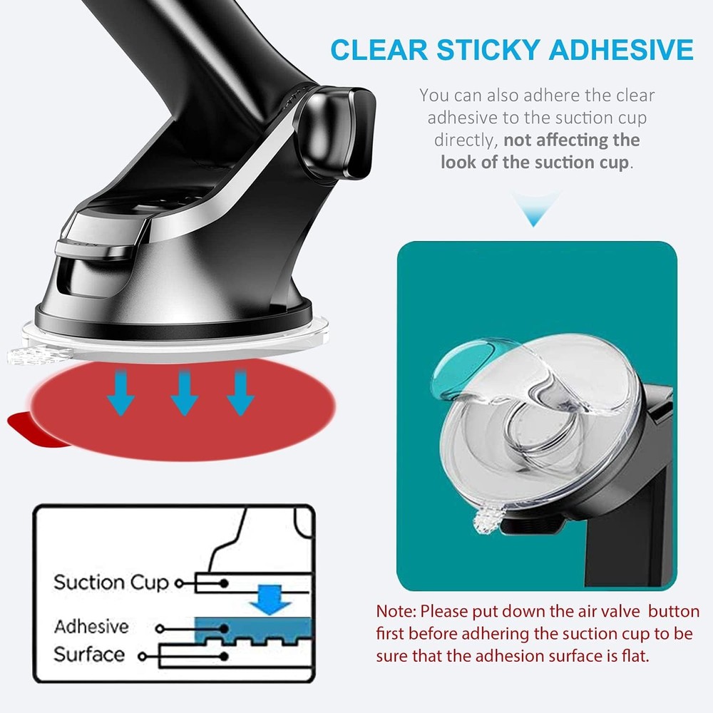 AZXYI Sticky Adhesive Replacement for Windshield Camera Holder, 6pcs Red