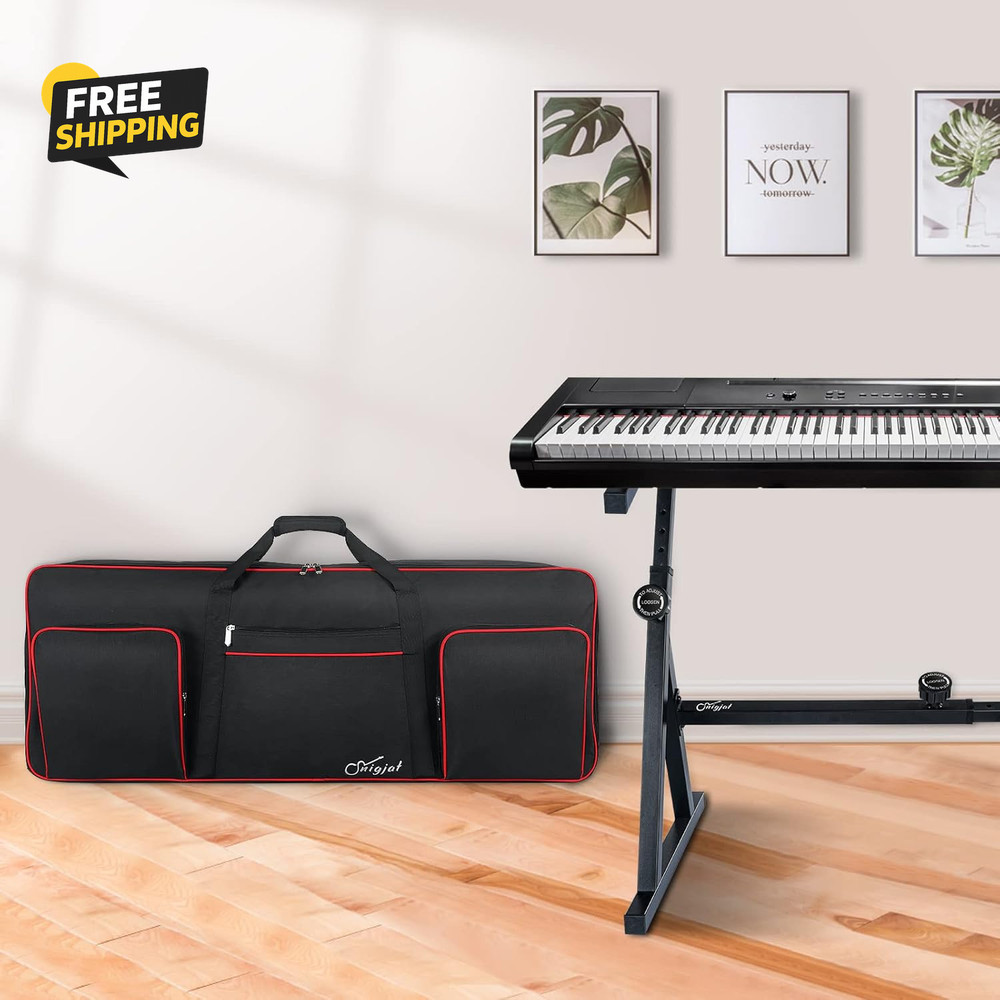 76 Key Keyboard Case, Soft Padded Piano Case with Handle and Adjustable