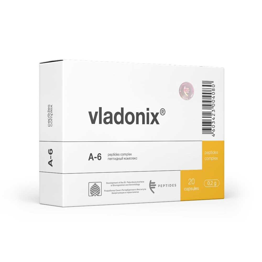 VLADONIX "THYMUS " PEPTIDES COMPLEX A-6 ; 20 cap. Free Shippping