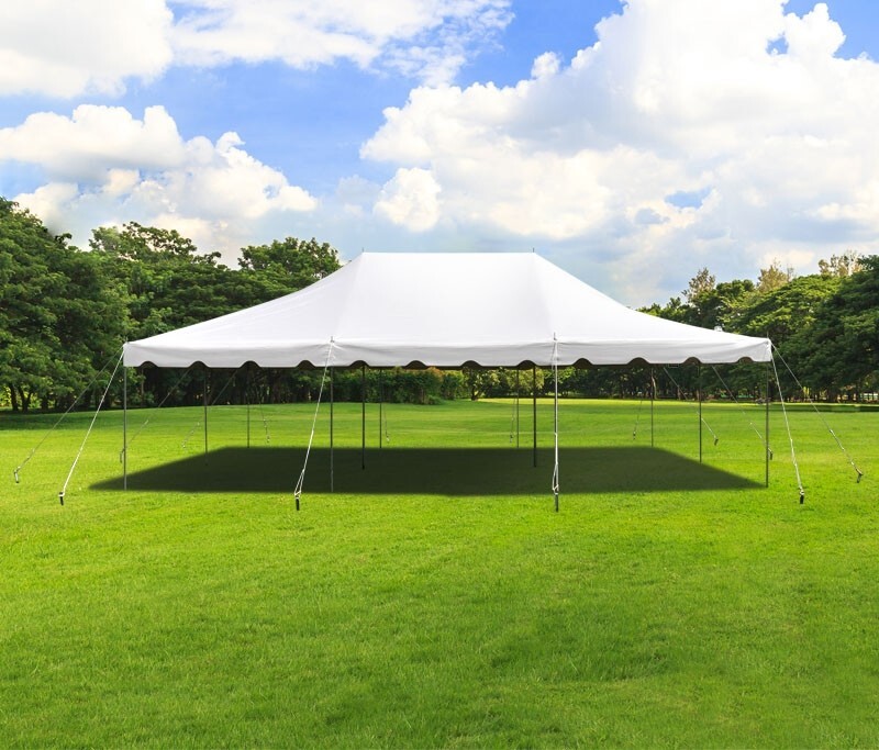 Weekender Pole Tent 20x30 White Canopy Event Wedding Party Backyard Gazebo