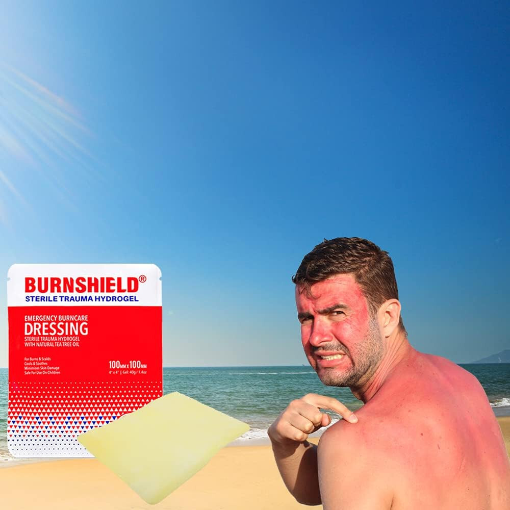 Burnshield Burn Dressing 4'' x 4'' Sterile Hydrogen - 3 Pack
