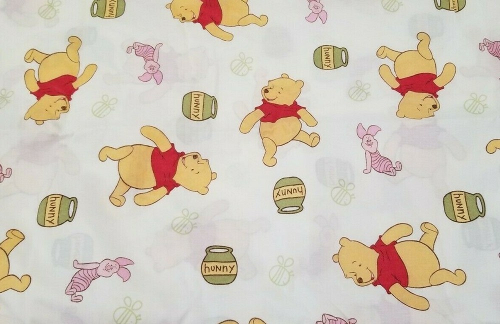 Disney Sunshine Patch Pooh Fitted Crib Sheet NIP