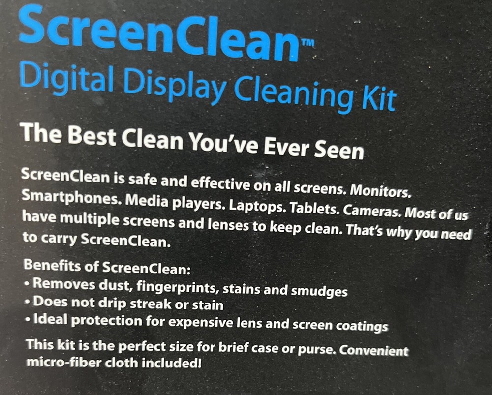 Screen Clean For Portable Electronics - Digital Display Cleaning Kit!