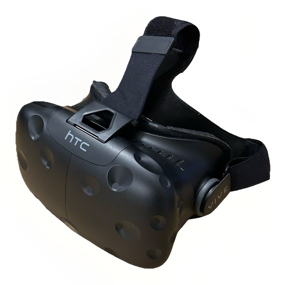 HTC Vive VR Headset System PC-Based Steam Powered W/Deluxe Audio Strap & Stands