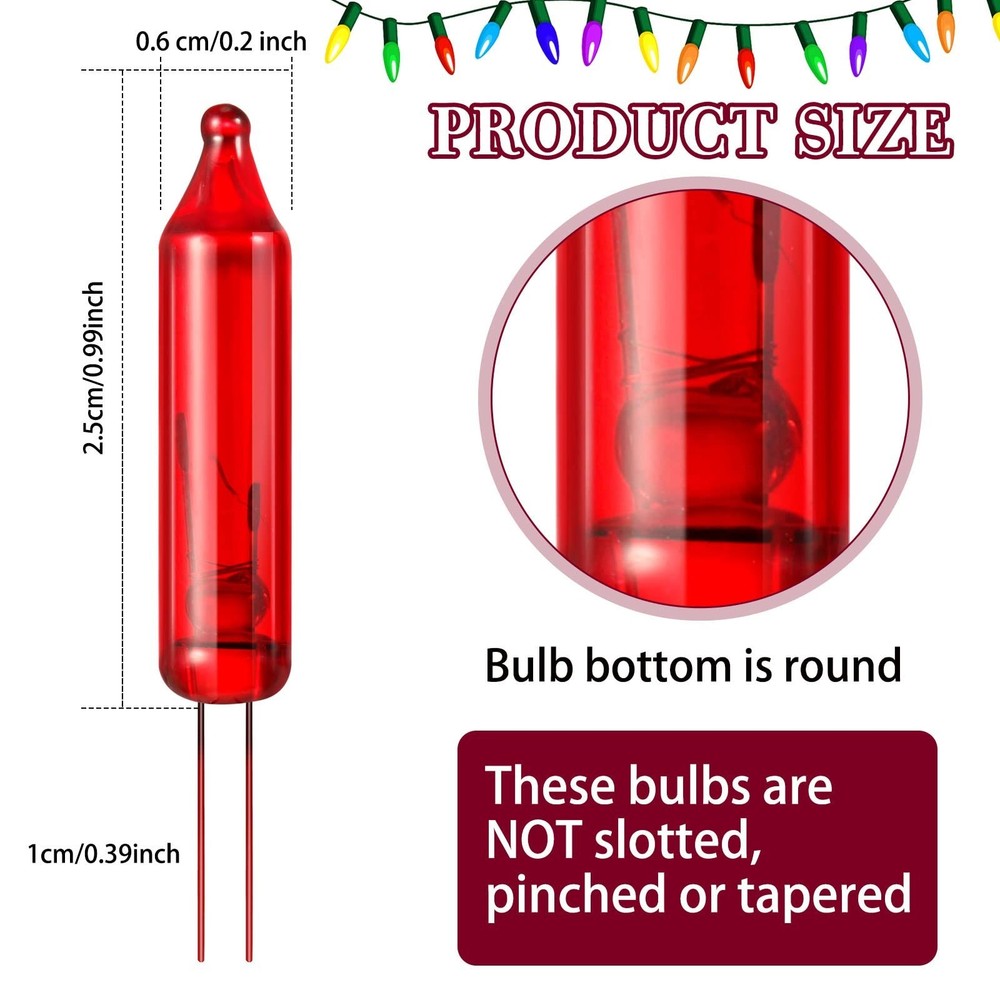 60 Count 6V Mini Christmas Replacement Light Bulbs for Tree Decorations NEW