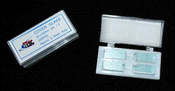 22x22mm Borosilicate Microscope Slide Cover Slips 1800 pcs