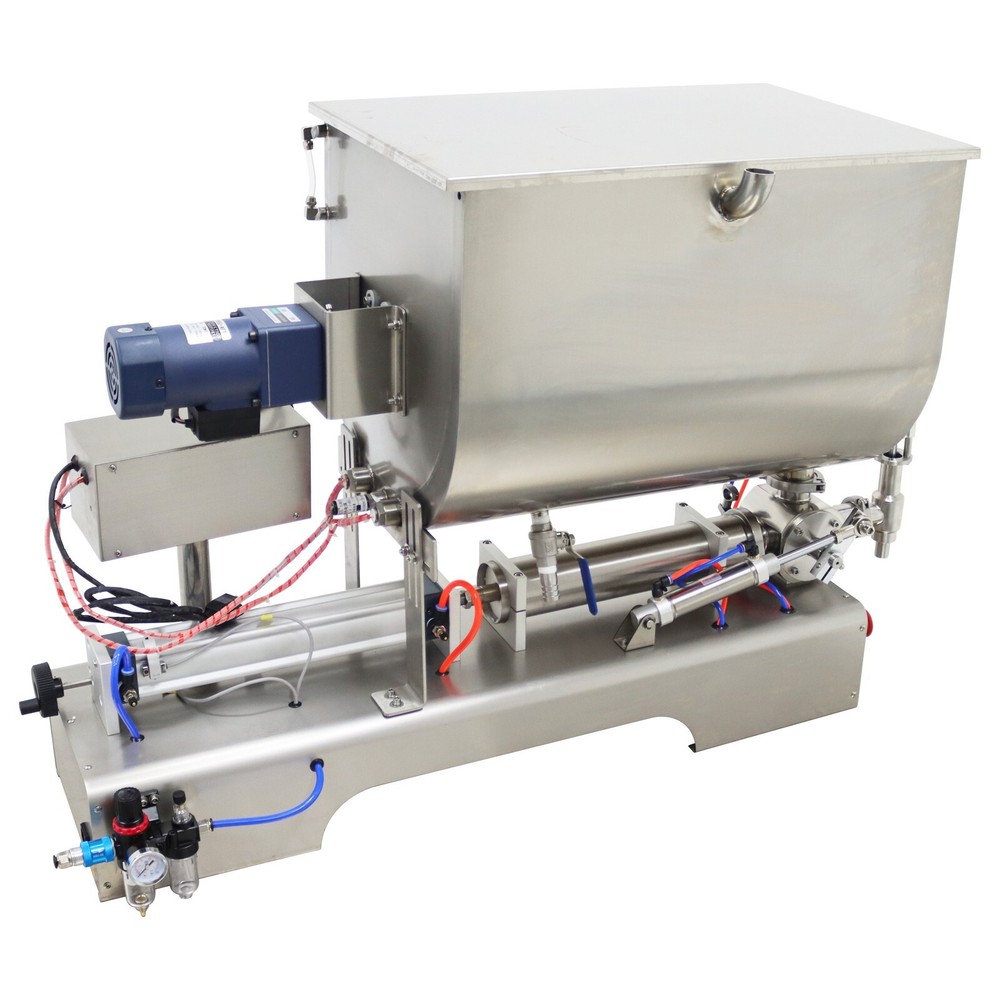 100-1000ML Paste Liquid Filling Machine with Mix And Heat Function 80L Hopper