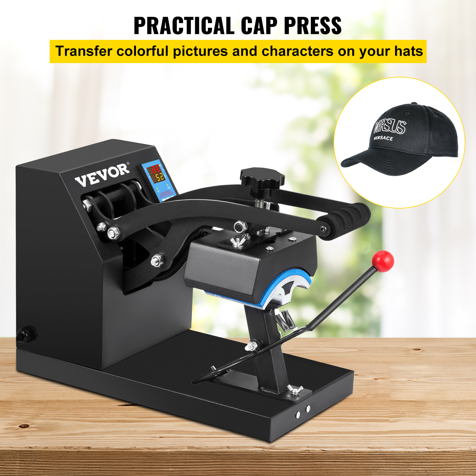Heat Press 5.5"x3.5" Cap Hat Digital Transfer Sublimation Printing Machine DIY