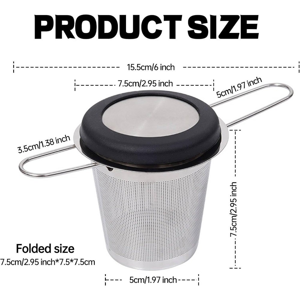 Tea Infuser Strainer Steeper for Loose Leaf Tea 304 Stainless Steel Diffuser for