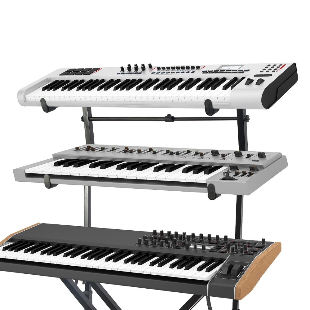Keyboard Stand 2nd Tier Add-On 10.1 Inch Adjustable Width Extension Rack