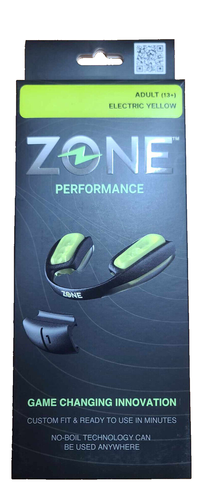 Zone Performance Mouth Guard Custom Fit No-Boil Technology Electric Yellow NEW!