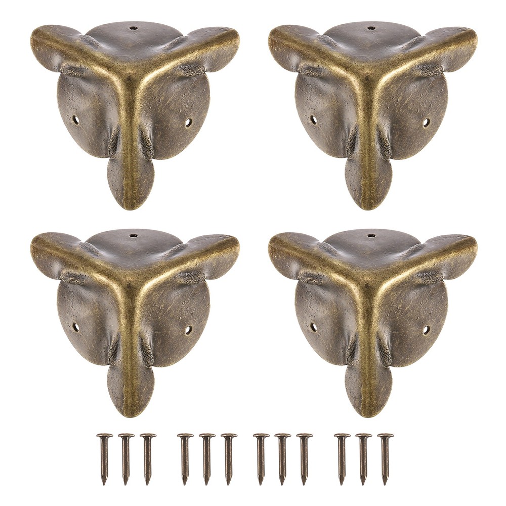 16 Pcs 30mm Decorative Box Corner Cover, Corner Protector, Bronze