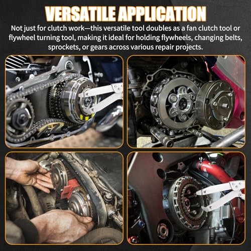 Clutch Holding Tool, Adjustable Spanner Wrench for Clutch Hub, Variator &