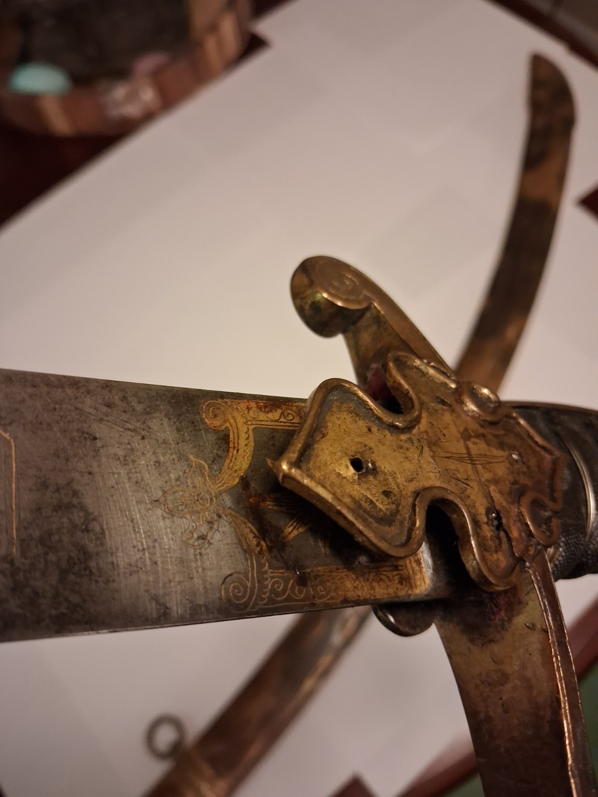 Antique 1800-1830's Ottoman Turkish Officer's Sword Muslim Script Moon Sunburst!