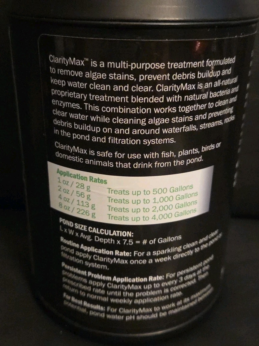CrystalClear ClarityMax All-Natural Pond, Stream, & Waterfall Treatment 2.5lbs