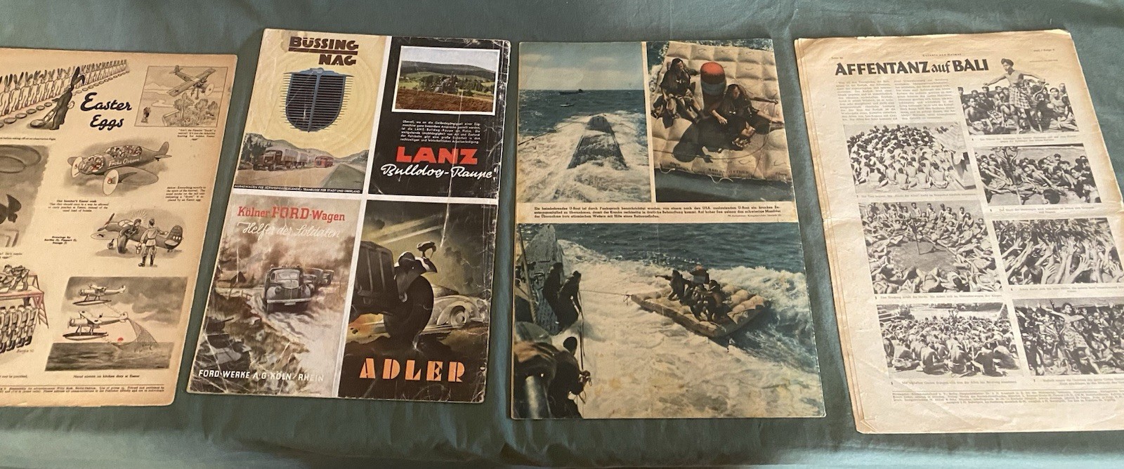 Vintage Original WW2 Magazines Rare Afrika Korps Motorschau Art