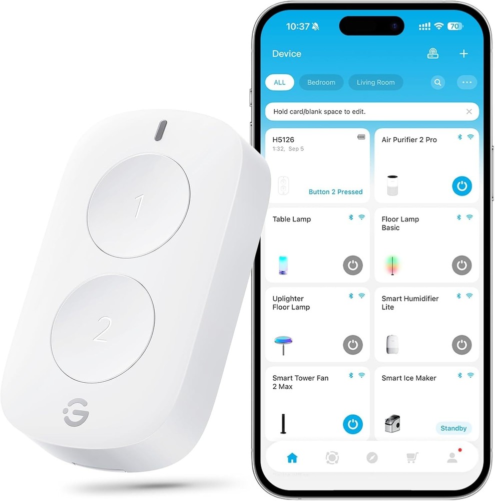 Smart Mini Double Button Switch - Effortless Wireless Device Control System