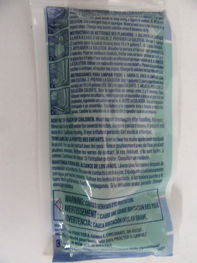 60 Count Spic and Span Floor Multi-Surface Concentrate Commercial Cleaner 2 oz