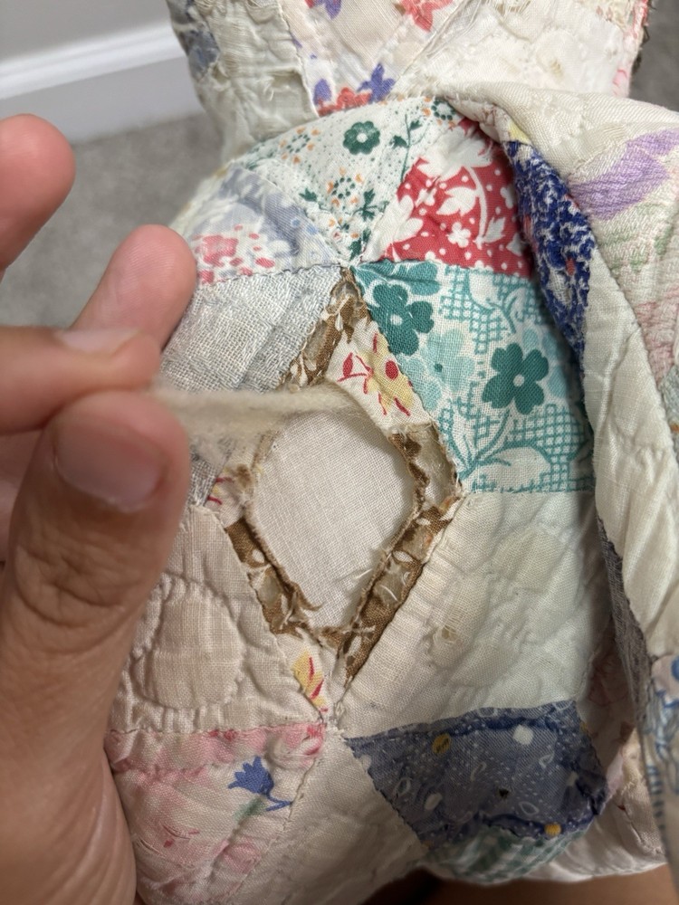 Homemade Patchwork Quilted 20” Mouse Has Been Well Loved