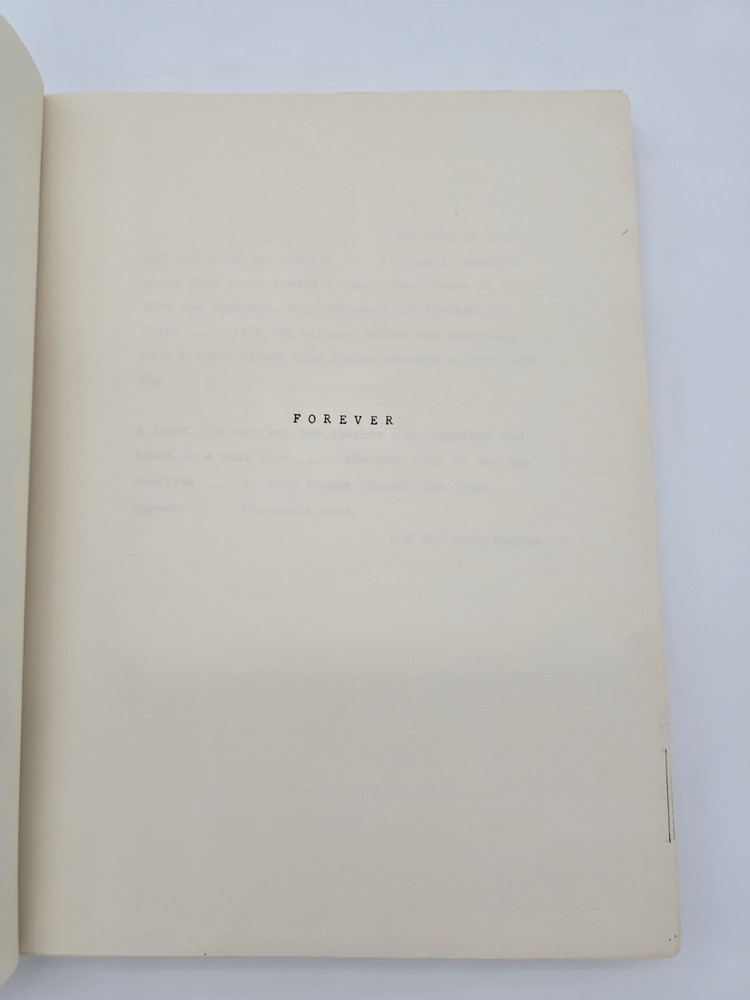 FOREVER / Floyd Mutrux 1977 Unproduced Screenplay Movie Script
