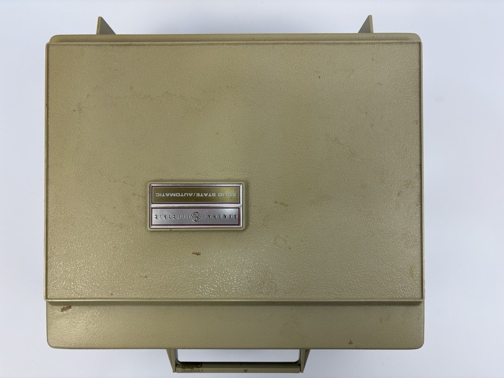 Vintage General Electric Portable Record Player, Solid State Automatic 4-Speed