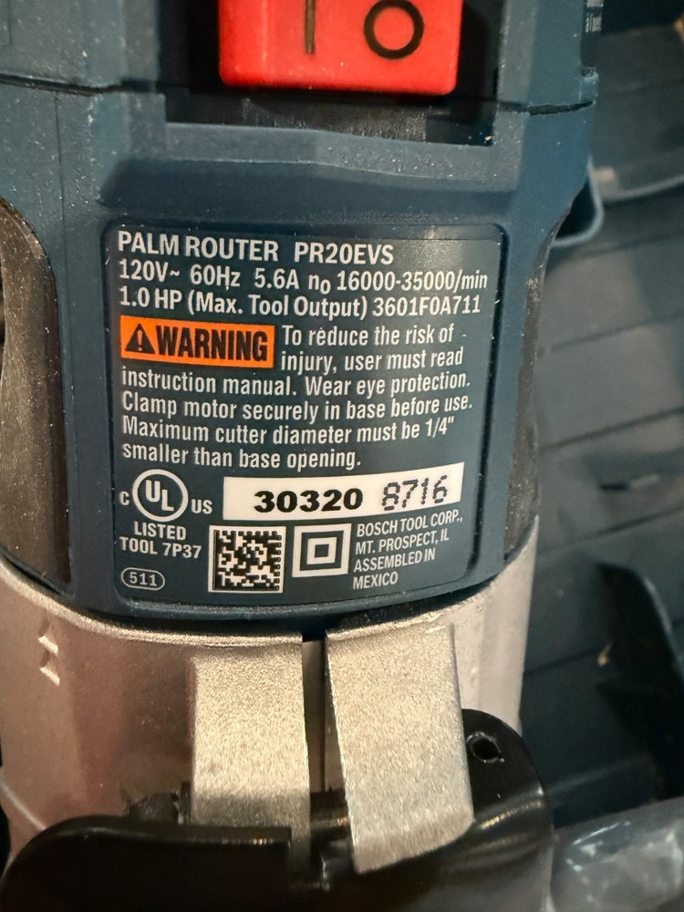 Bosch PR20EVS Electronic Variable-Speed Palm Router