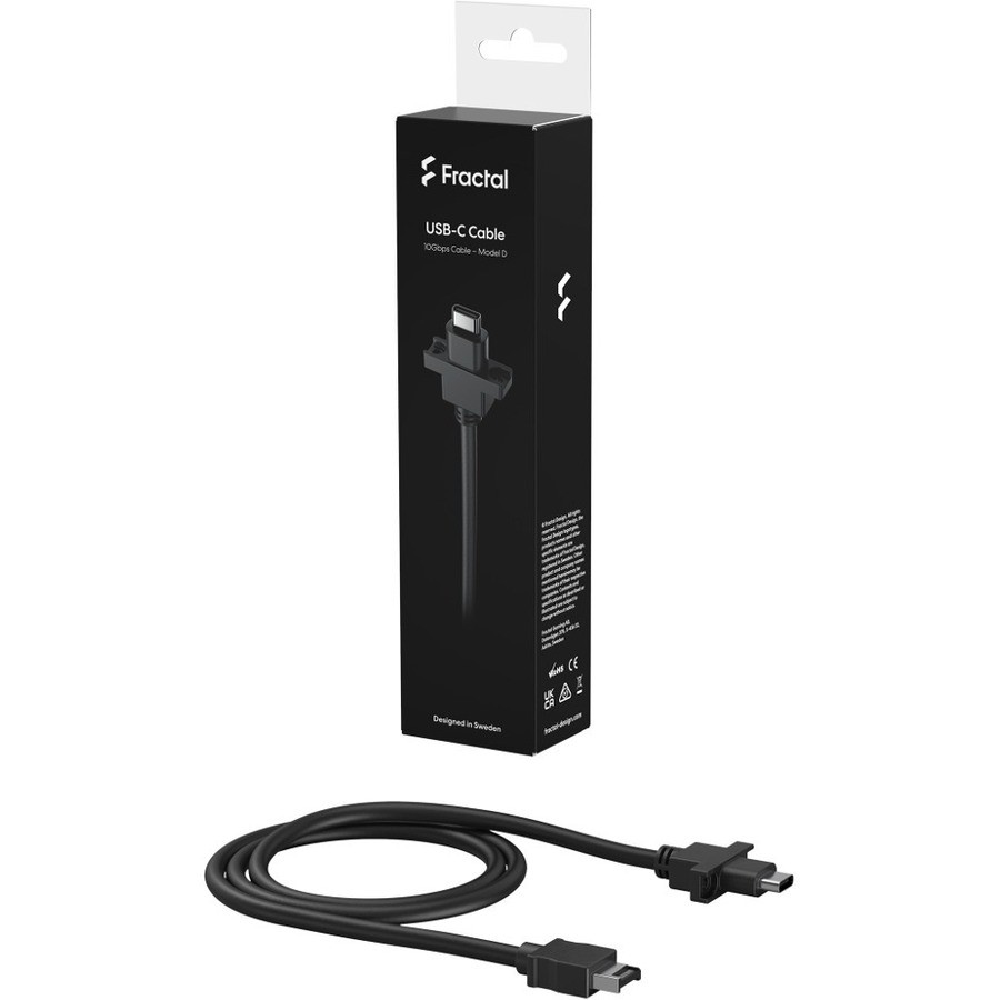 Fractal Design USB-C 10Gbps Cable - Model D - 2.20 ft USB-C Data Transfer Cable
