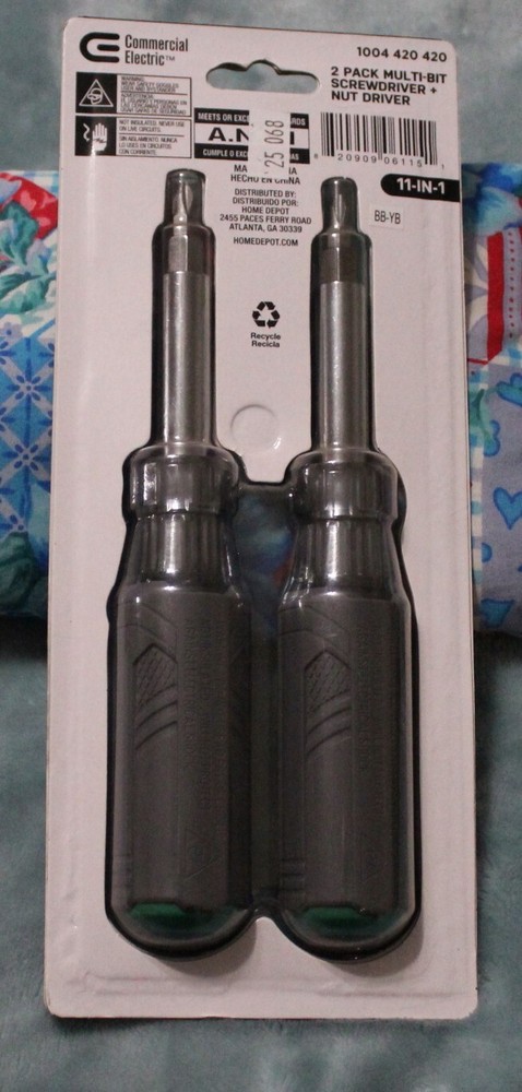Commerical Electric 2 pack Multi-bit Screwdriver & Nut Driver - 1004 420 420
