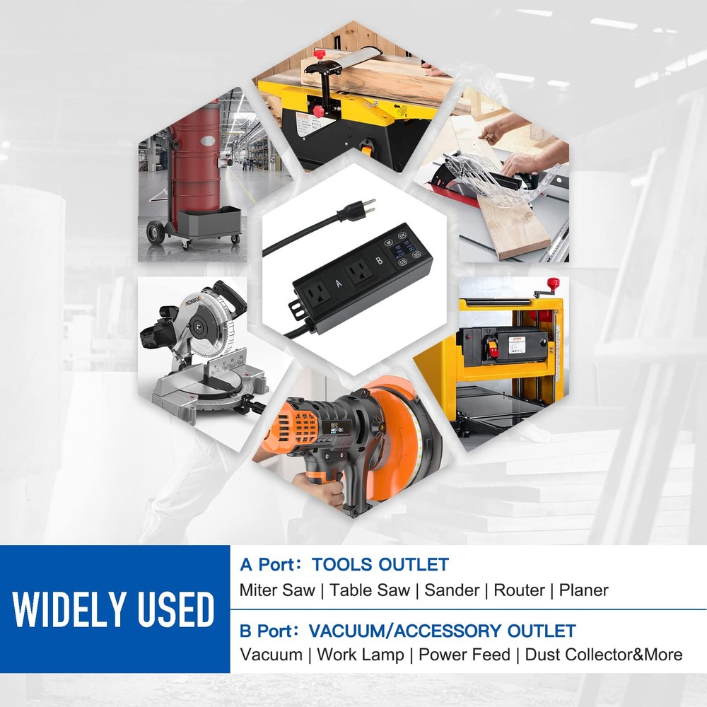 Automatic Vacuum Switch For Power Tools Dust Control Auto Switch To Turn Vacuum/