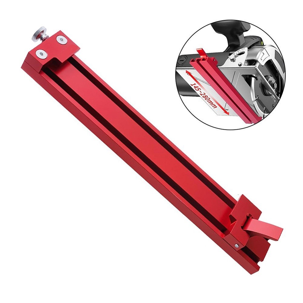 Adjustable Circular Saw Base Guide Rail with Dual Latch for Precise Positioning