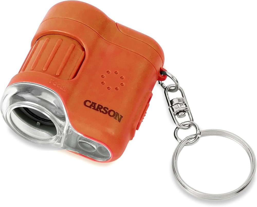 Micromini 20X Pocket Microscope, UV and LED Flashlight, Orange (MM-280O)