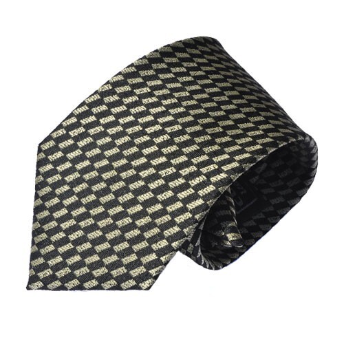 Men's blue and white lined Striped Neck Tie
