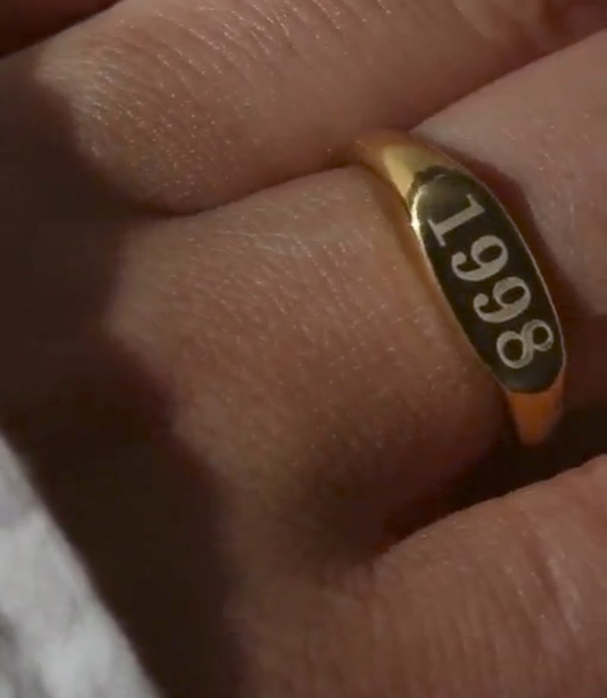 Custom Engraved Name Initial Date Signet Ring Gold Plated 925 Sterling Silver Gi