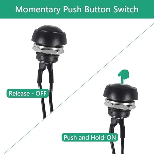 10PCS 12mm Momentary Push Button Switch On Off Waterproof SPST Mini Round