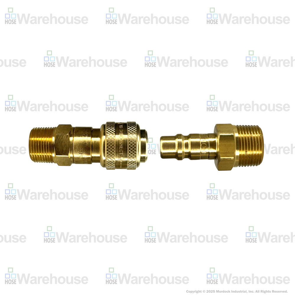 Genuine Dixon 2DM2-B Coupler & D2M2-B Plug Kit – Brass Pneumatic Male Threaded