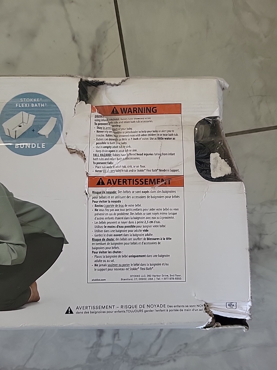 Stokke Flexi Bath Bundle, Sandy Beige - Foldable Baby Bathtub + Newborn Support