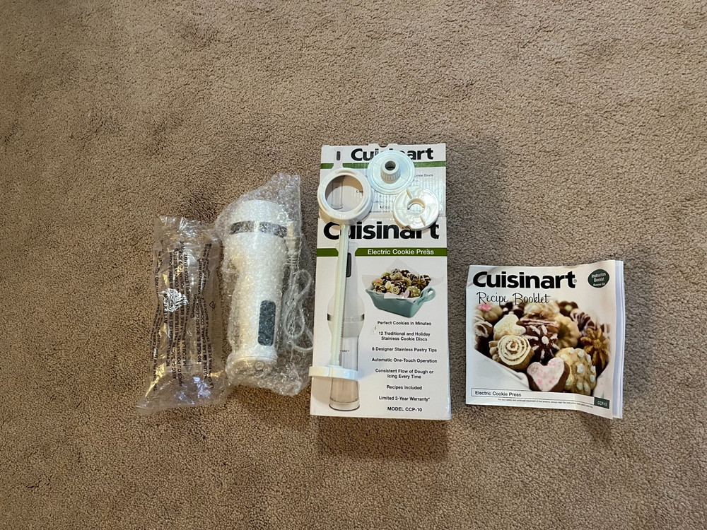 Cuisinart CCP-10 Electric Cookie Press-Complete w/ 12 Discs & 8 Decorating Tips