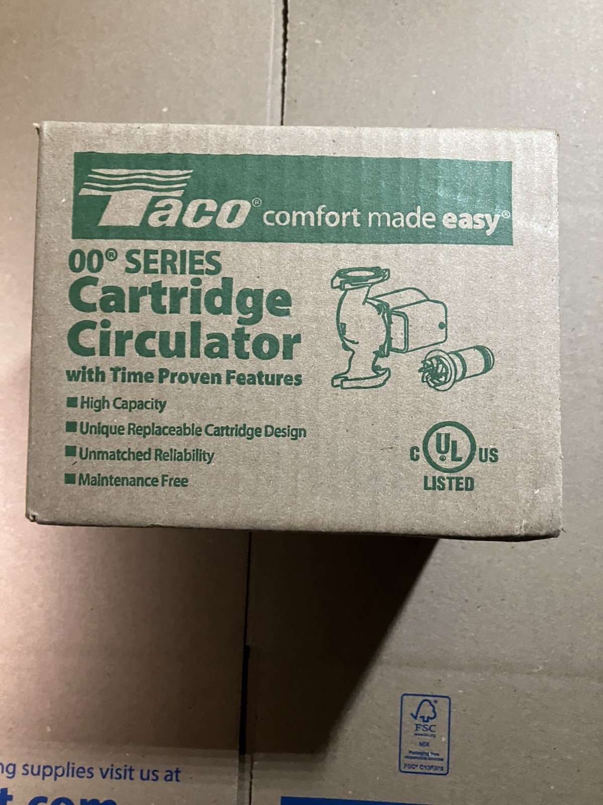 Taco 007-F5 Cast Iron Circulator, 1/25 HP Factory Sealed Free Shipping 🔥🔥